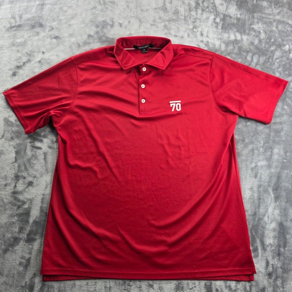 Subseventy Other - Subseventy Polo Shirt Mens XL Red Short‎ Sleeve Performance Golf Top 70 Logo